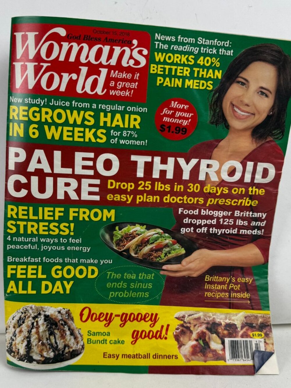 Woman's World Magazine October 15 2018 Paleo Thyroid Cure Brittany Instant Pot